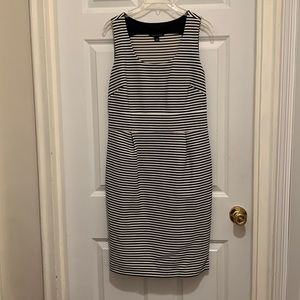 Banana Republic Black and White Striped Dress